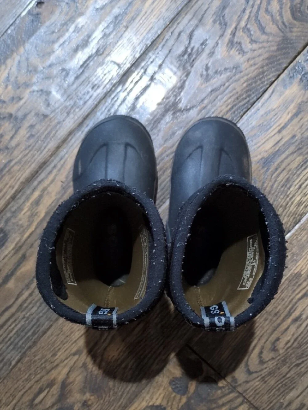 Bogs Kids Black Pull-On Waterproof Rain Boots